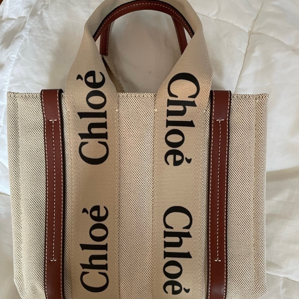 Authentic Chloe mini woody tote